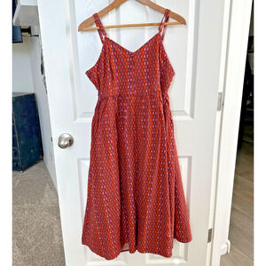 universal thread xl sleeveless dress red orange summer casual brunch outfit